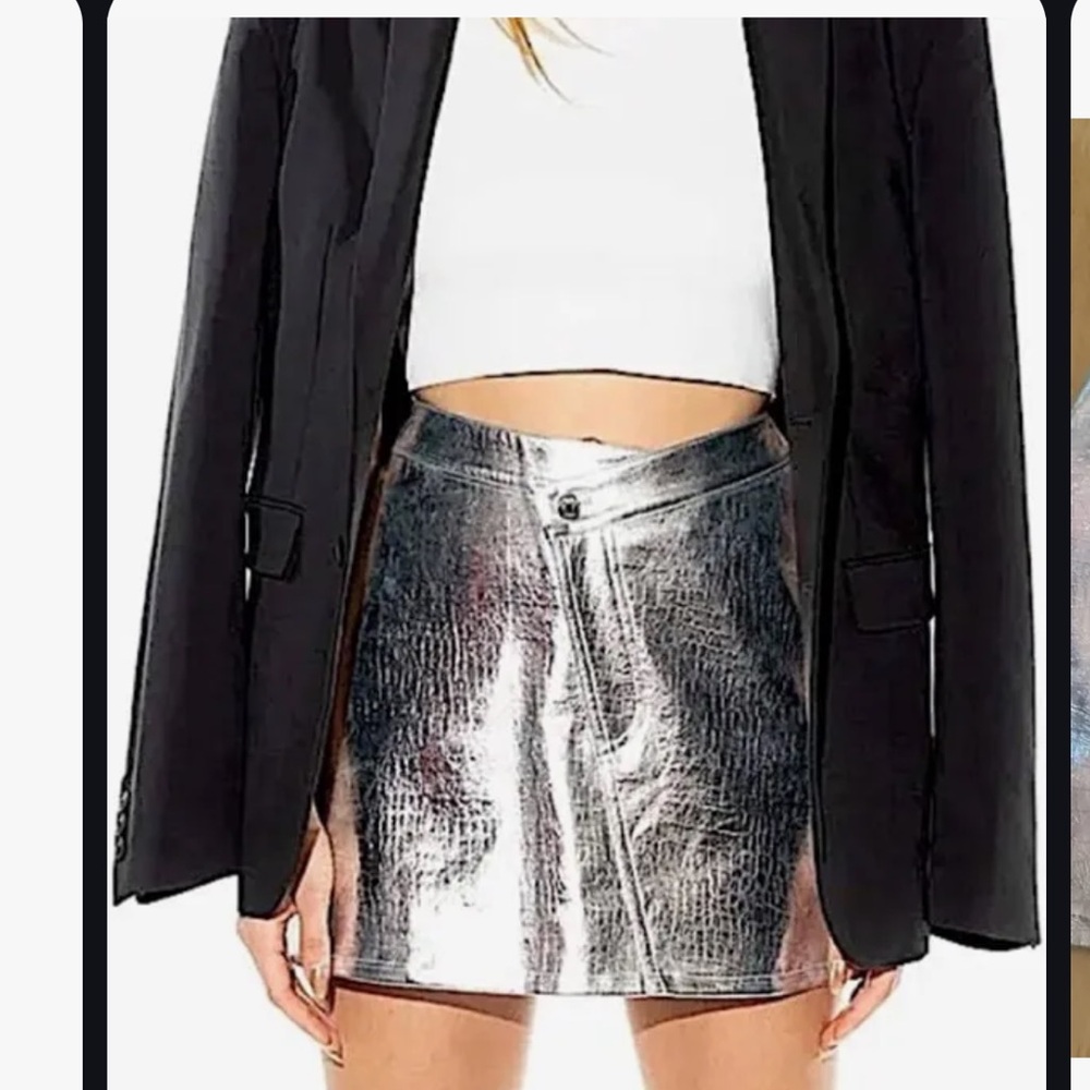 TORN by Ronny Kobo Silver Skirt